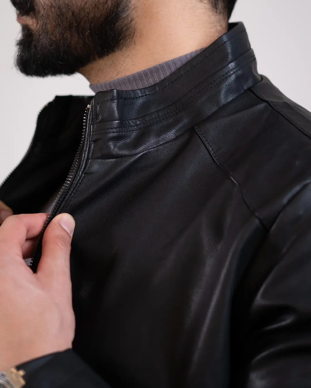 کاپشن چرم کلاسیک آرمان-کد5487